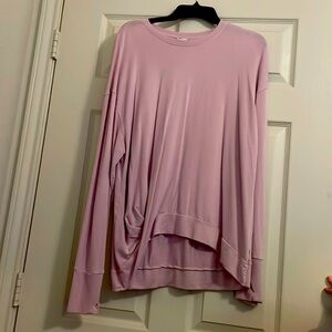 all in motion light pink long sleeve athletic top with thumbholes